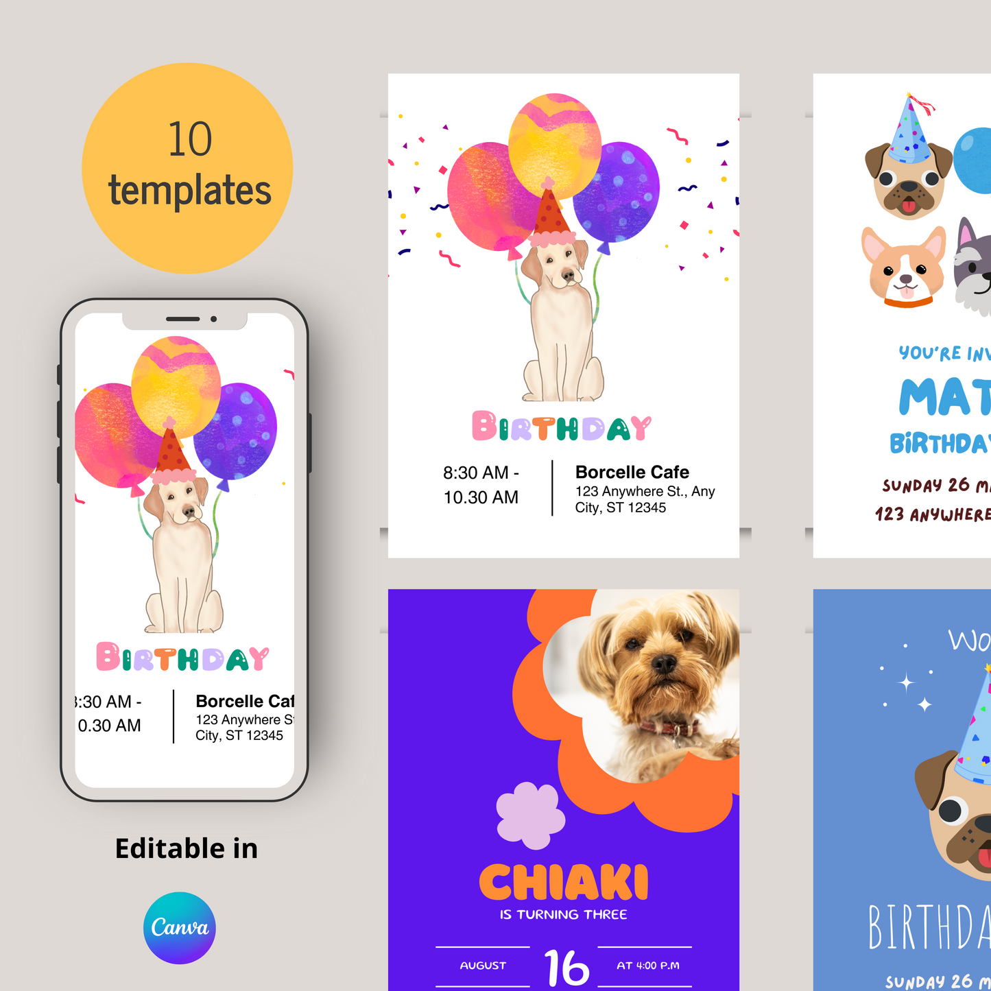 8 Fun & Festive Dog Birthday Invitations 🎉🐾